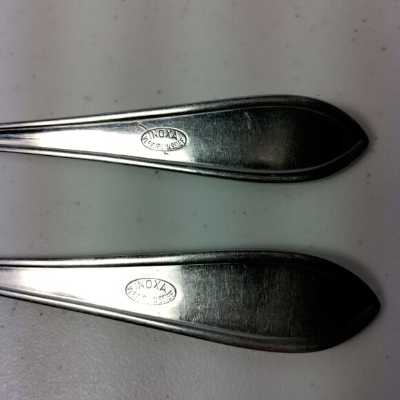 Inoxa Flatware Vlekvrij Massief Fish Fork Pair 2 Holland Stainless Skinny 7.25" - Picture 7 of 7